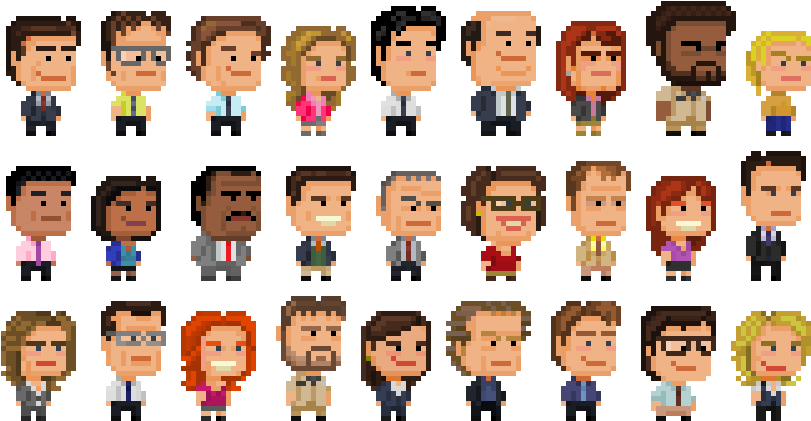 The Office Pixel Art - Office Pixel Art (870x459), Png Download