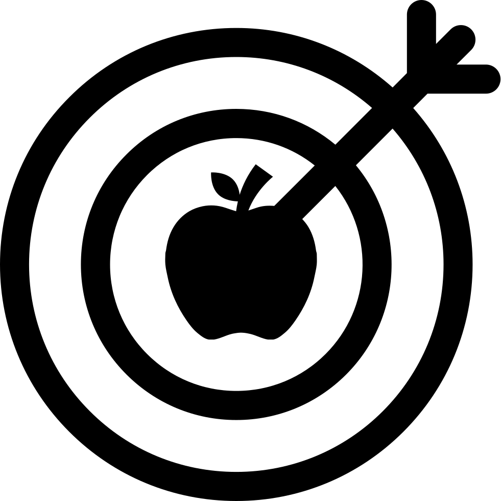 Dart On The Objective Center On An Apple Comments - Objetivo Manzana (981x980), Png Download
