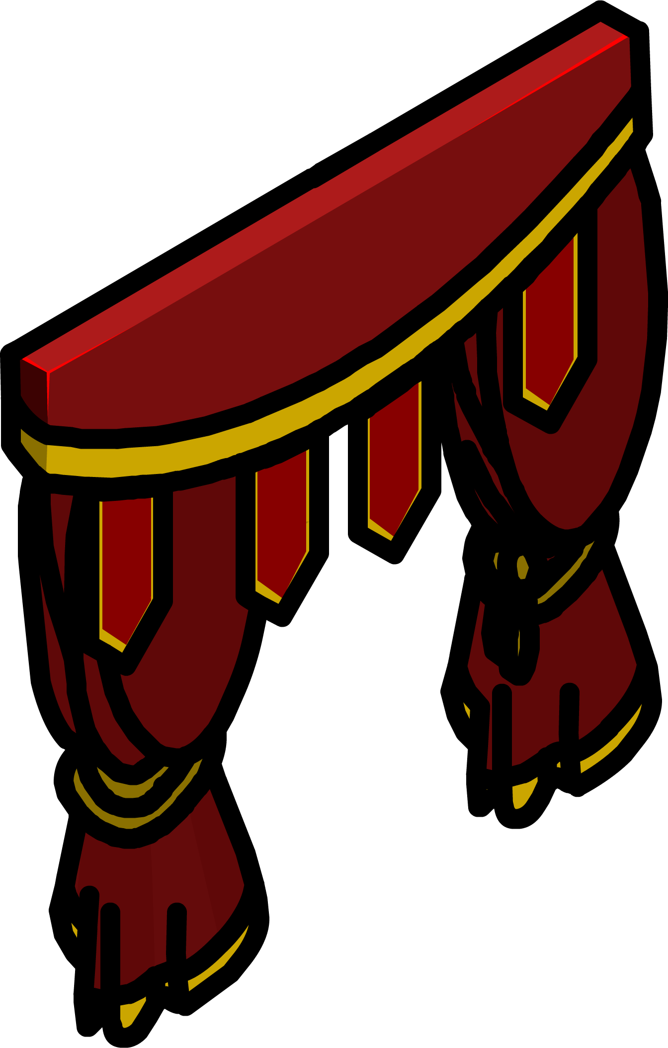 Regal Drapes Icon - Cartoon (1344x2107), Png Download