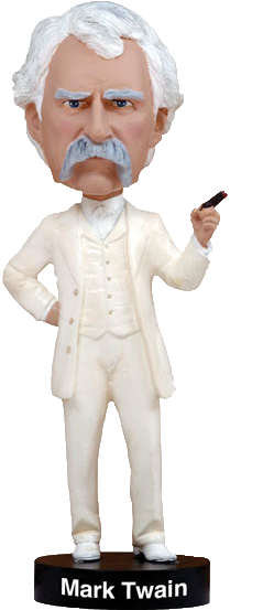 Mark Twain Bobblehead (307x600), Png Download