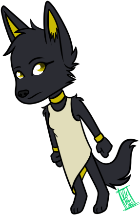[daily Doodle] Anthro Jackal - Jackal Anthro (444x444), Png Download