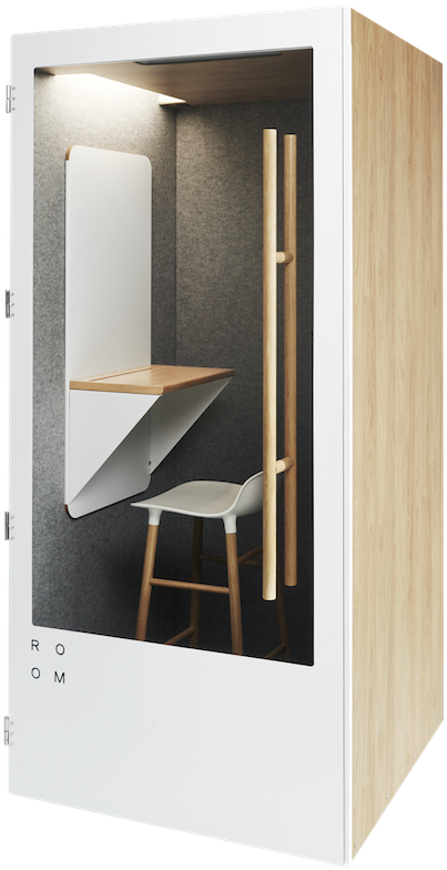 Minimalist Office Phone Booth Can Turn Any Space Into - Cupboard (565x900), Png Download