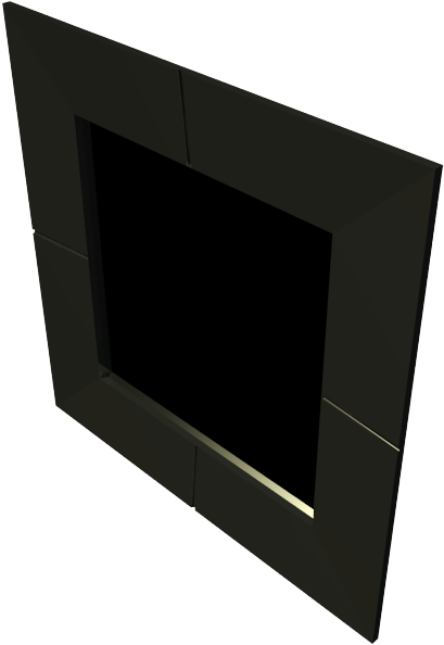 Espejo De Baño Marco Dorado 850x850mm - Led-backlit Lcd Display (544x638), Png Download