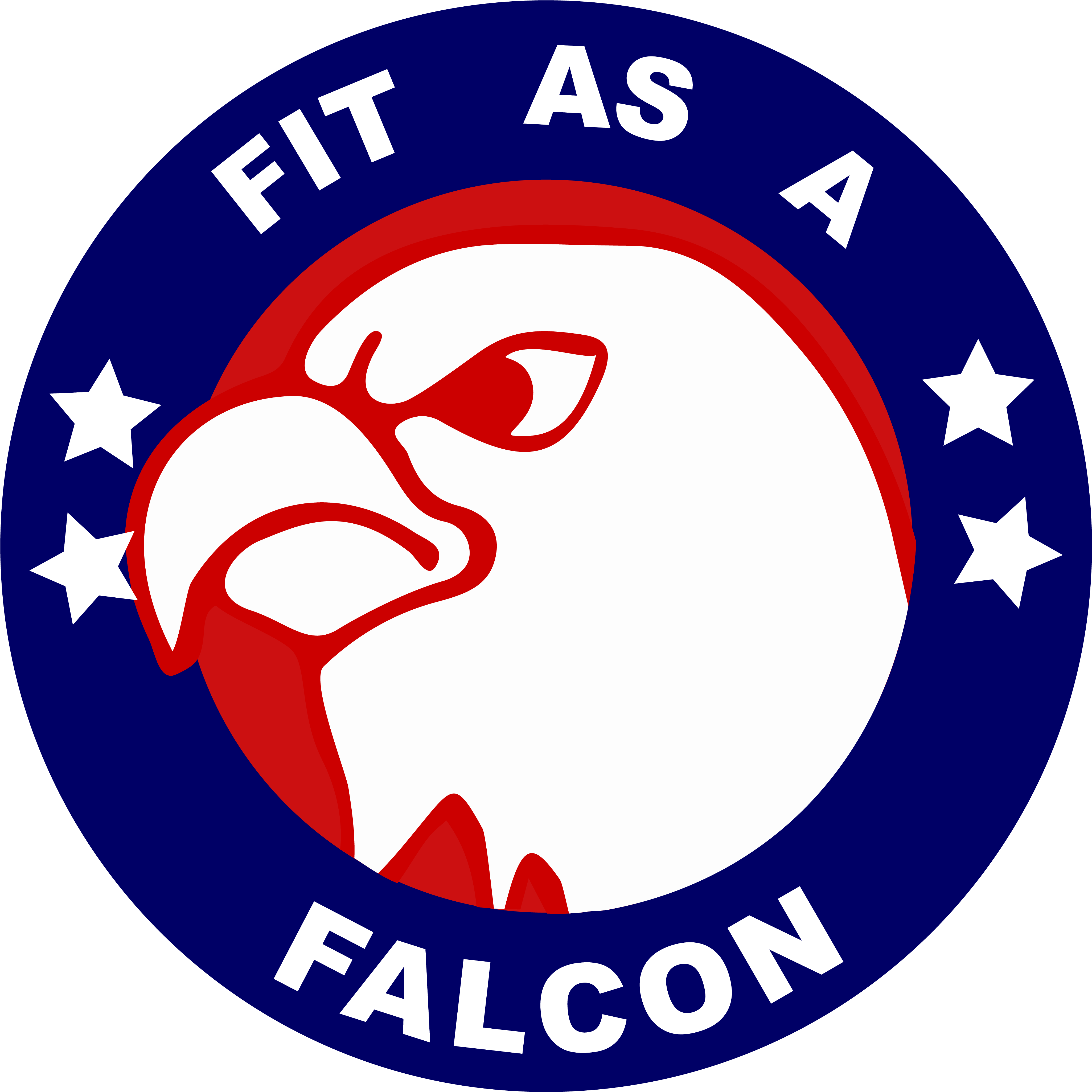 Fit As A Falcon Logo Series - Circle (4375x4375), Png Download