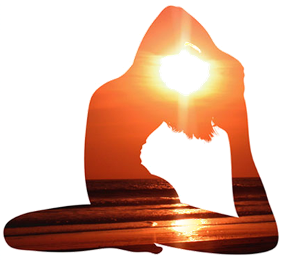 Yoga Sun Glow - Sunset Yoga (409x377), Png Download