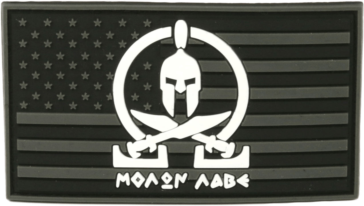 Molon Labe Pvc American Flag Patch - Chinatown (1500x1500), Png Download