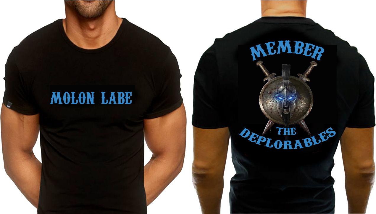 Molon Labe Deplorables - Molon Labe Shirt (500x282), Png Download