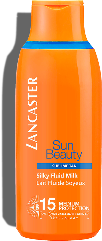 Sun Glow Png Download - Lancaster Sun Beauty Silky Fluid Milk Spf15 (390x796), Png Download