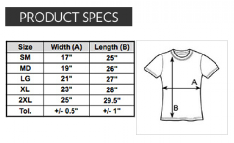 This Is Sparta, Ladies Or Mens T Shirt,molon Labe,nerd - Anvil 988 Size Chart (480x480), Png Download