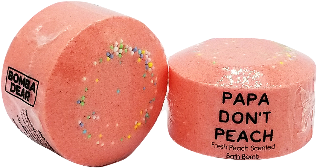 Papa Don't Peach Bomba Dear Bath Bomb - Bath Bomb (1160x611), Png Download