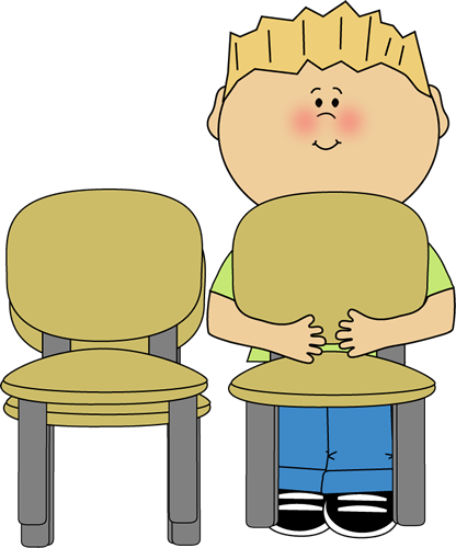 Classroom Chair Stacker Clip Art - Stacking Chairs Clip Art (416x500), Png Download