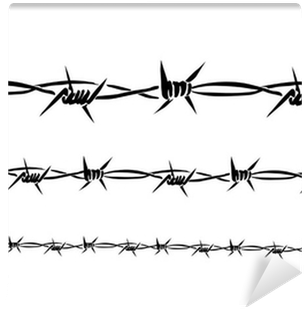 Barbed Wire Tattoo Blackout (400x400), Png Download