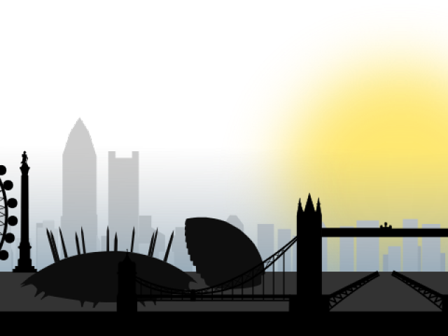 London Clipart Silhouette - London Skyline (640x480), Png Download