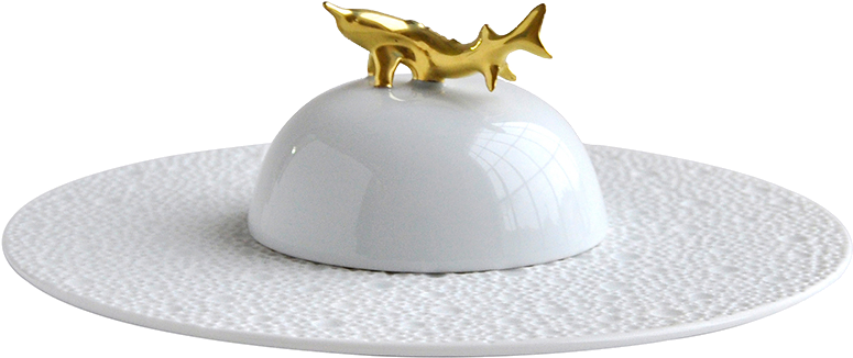 China Set Of Caviar Plate And Bell Covert Of The Collection - Bernardaud Ecume Caviar (800x800), Png Download