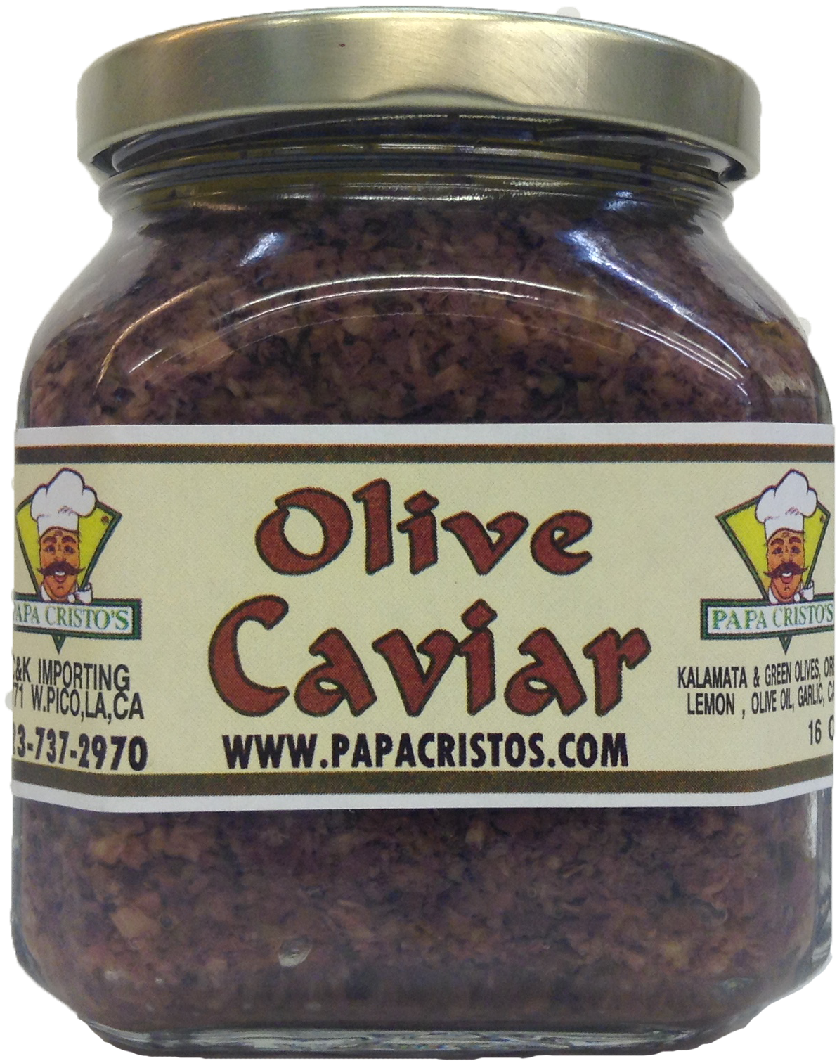 16 Oz Olive Caviar - Papa Cristo's (2592x1936), Png Download