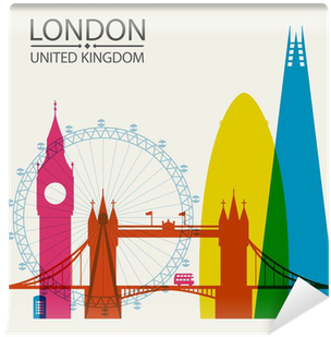London City Skyline Silhouette Background, Vector Illustration - London (400x400), Png Download