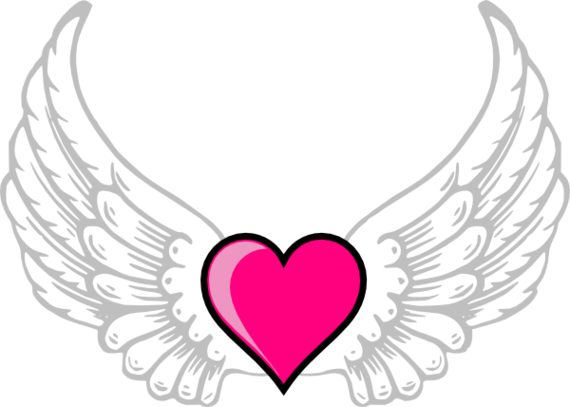Wings Clip Art - Angel Wings Outline Png (570x407), Png Download