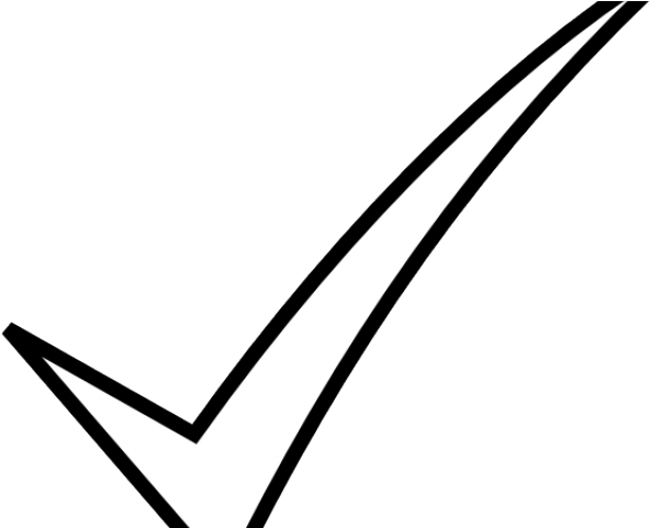 Black Check Mark - Line Art (640x480), Png Download