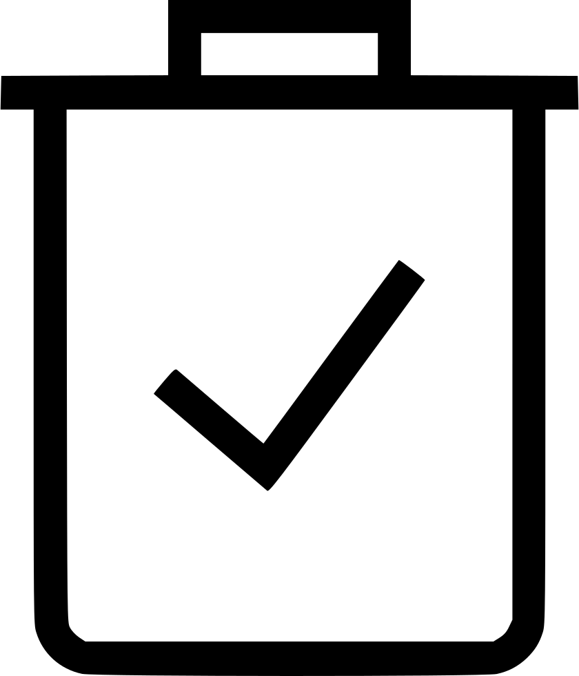Bin Check Mark Ttash Can Comments (840x980), Png Download