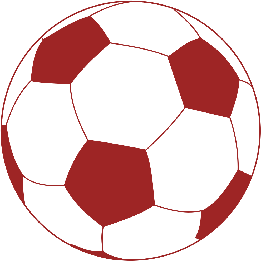 File - Soccerball-red - Svg - Colouring Page Of Ball (1024x1024), Png Download