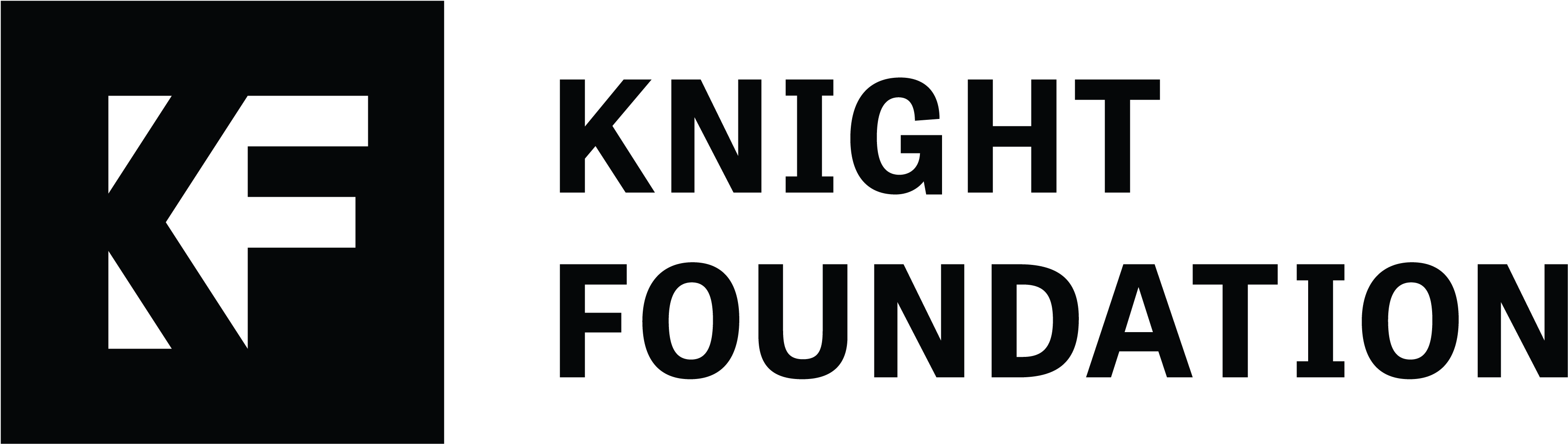 The Primary Version Knight Foundation Logo Is The Horizontal - Knight Foundation (3784x1226), Png Download