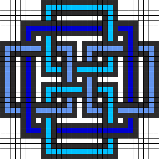 Square Pattern Perler Bead Pattern / Bead Sprite - Pixel Art Minecraft Grid (652x652), Png Download