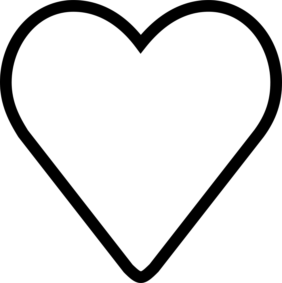Png File Svg - Heart Thin Line Icon (980x982), Png Download