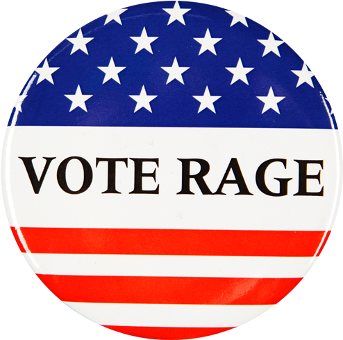 Vote Rage Button - Vernon County, Wisconsin (500x682), Png Download