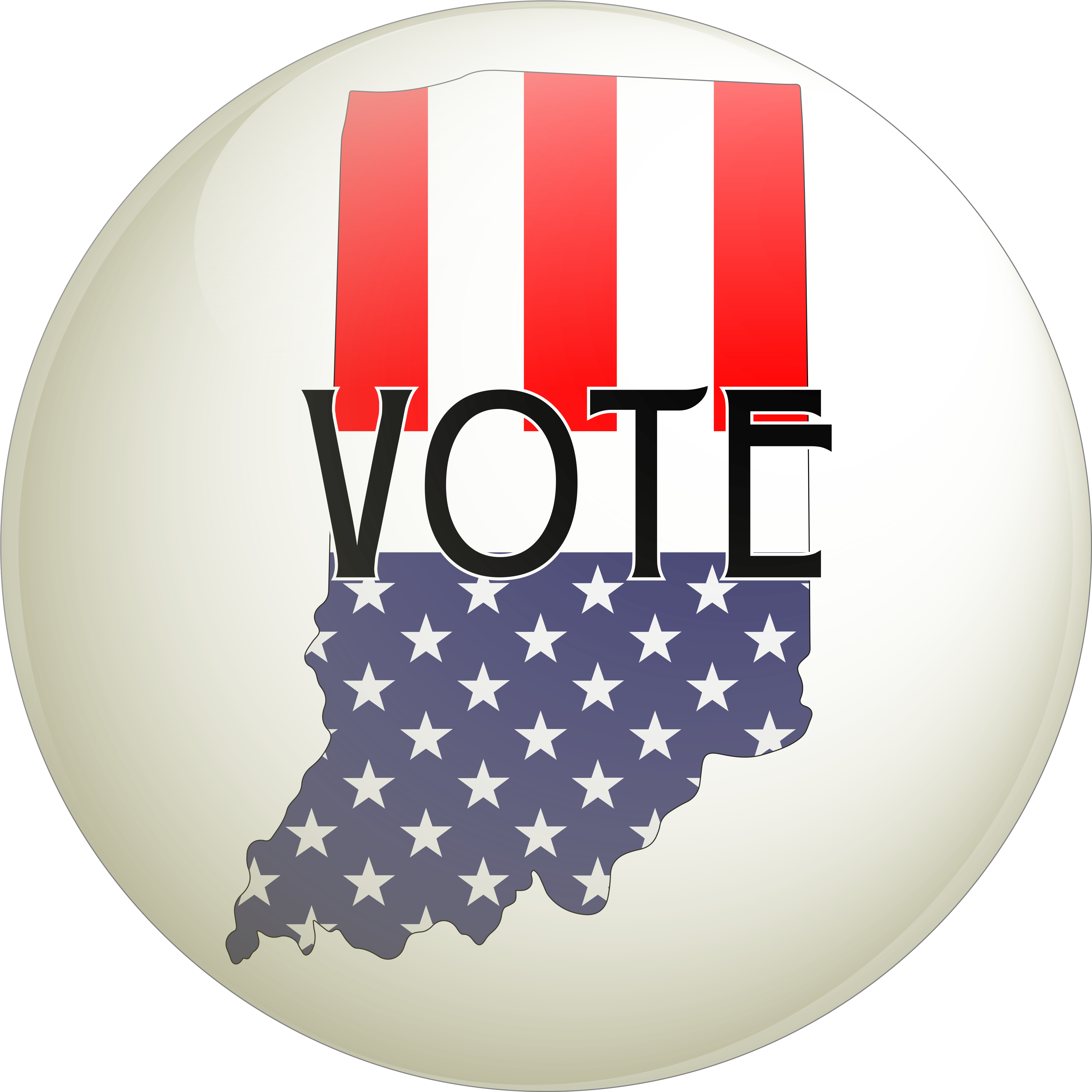 Indiana Vote Button - Flag: Municipal Flag Of Hannut, Belgium (4271x4271), Png Download