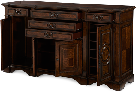 Bella Cera Buffet - Aico Bella Cera Buffet In Capri By Michael Amini (600x510), Png Download