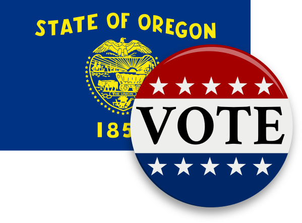 The Race For Governor Of Oregon - Flag Of Oregon (599x442), Png Download