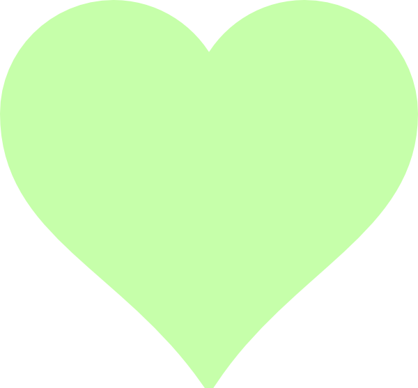 This Free Clip Arts Design Of Green Heart - Light Green Heart Png (600x557), Png Download