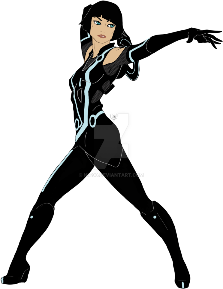 Aquí Mi Versión De Quorra De La Película Tron Legacy - Tron Quorra (760x1050), Png Download