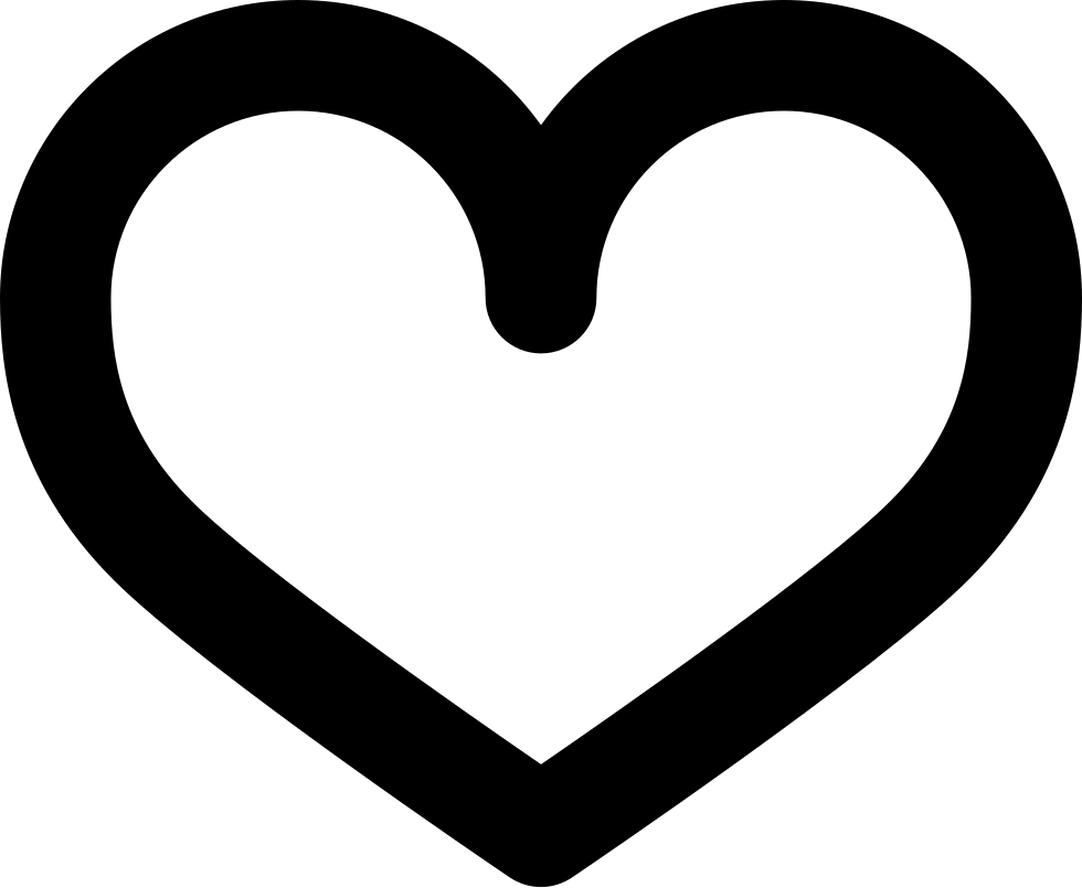 Heart-outline - - Hollow Heart (980x805), Png Download