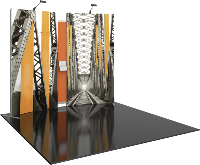 Vector Frame Master 10ft Modular Backwall Kit - American Industrial I Framed Print - Black - 126cm (700x700), Png Download