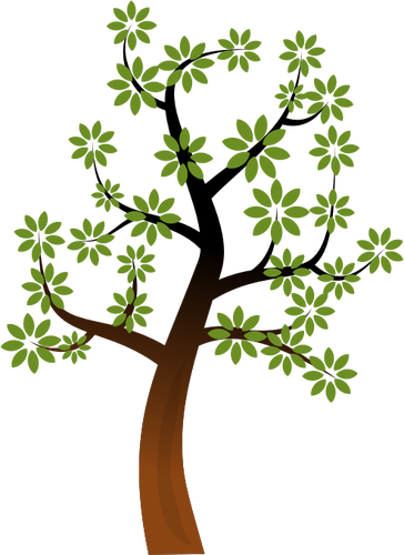 Simple Branch Cliparts - Public Domain Tree Clipart (364x500), Png Download