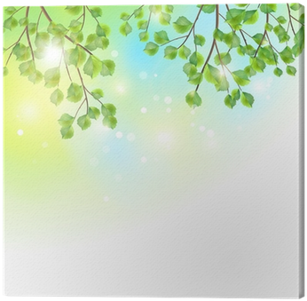 Green Leaves Tree Branches Vector Background Canvas - Fondo Arboles Vector (400x400), Png Download