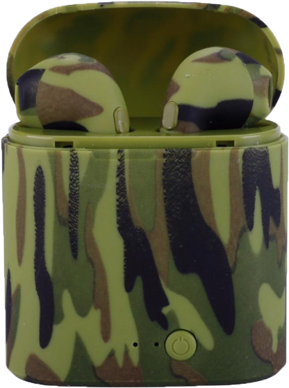 Green Camouflage Earbuds Colourpods™ - Headphones (600x600), Png Download
