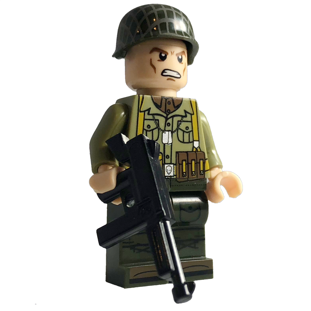 Minifig World War Ii American Normandy Thompson - Assault Rifle (1024x1024), Png Download