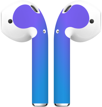 Airpod Skin Purple 2 - Green Airpods (354x370), Png Download