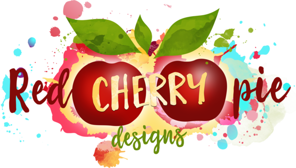 Red Cherry Pie Designs - Graphic Design (600x341), Png Download