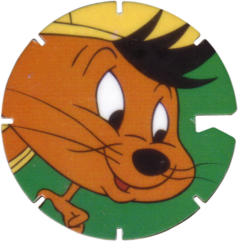 Tazos > Series 1 > 101 140 Looney Tunes Techno 130 - Speedy Gonzales (500x500), Png Download