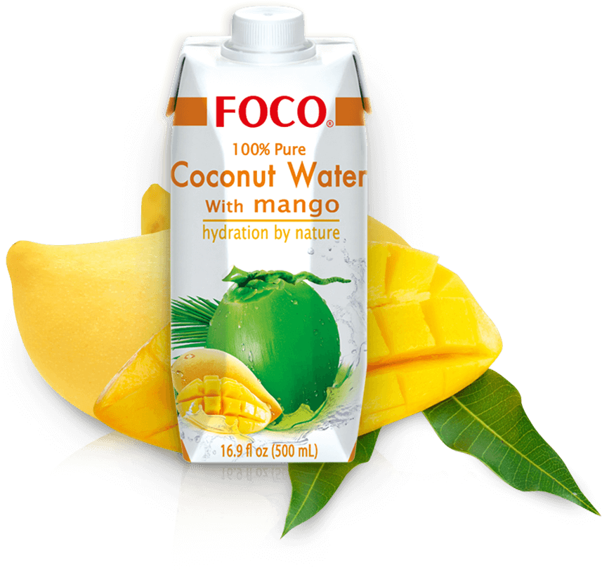 Product Desktop Mango - Foco Coconut Water With Pink Guava - 16.9 Fl Oz Carton (934x961), Png Download