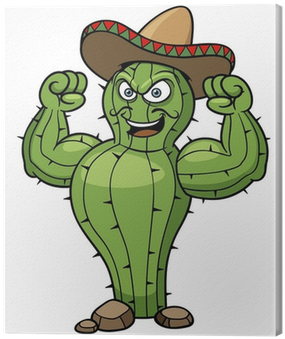 Download Vector Illustration Cartoon Mexican Cactus Canvas Print Cactus Animado Png Image With No Background Pngkey Com