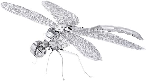 Metal Earth Bugs - Dragonfly Metal Earth 3d Model (600x334), Png Download