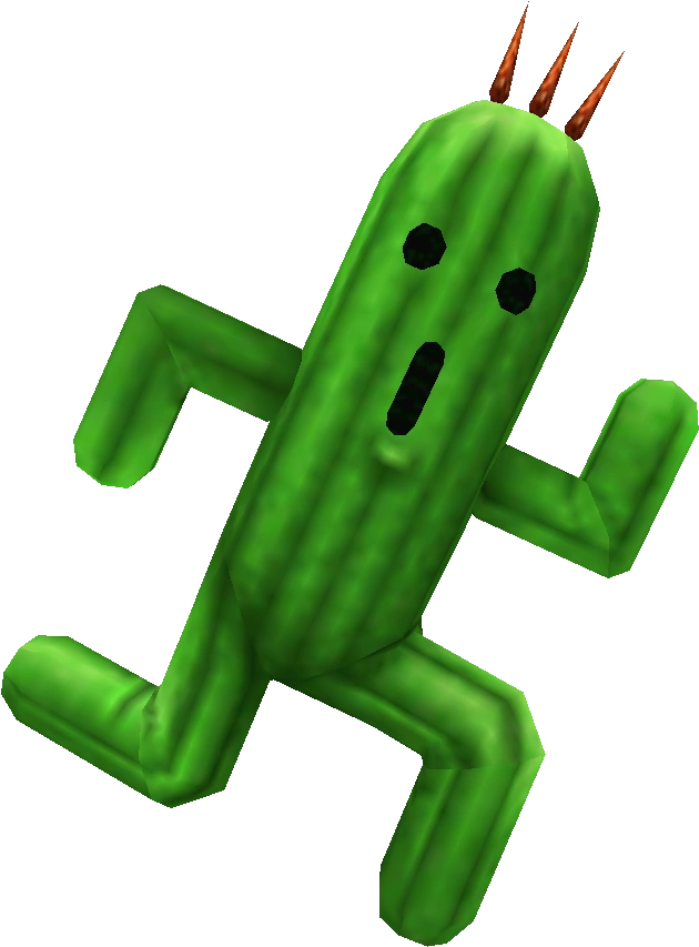 Post - Final Fantasy Cactuar (637x858), Png Download