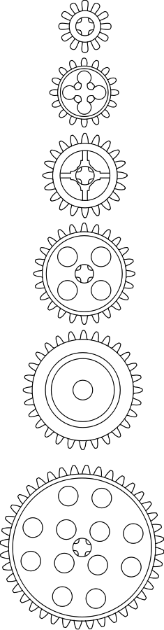 Gear Profiles - Lego Technic Gear Svg (235x900), Png Download