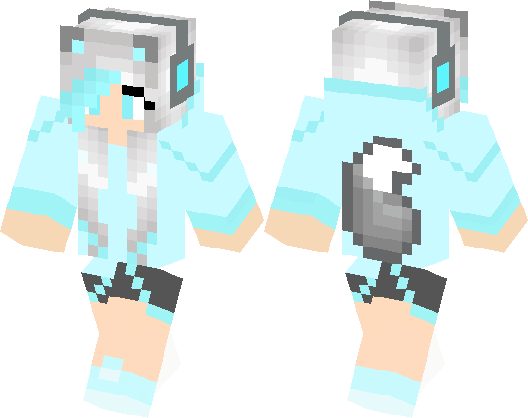 Download Neko Girl Minecraft Skin Png Image With No Background Pngkey Com