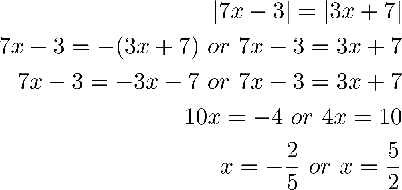 Absolute Value Inequalities - Absolute Value Equations (1417x675), Png Download