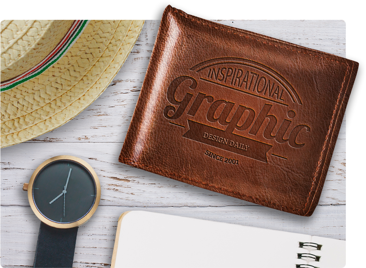 Create A Leather Stamp Effect Free Adobe Photoshop - Graphic Design (1280x960), Png Download